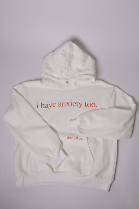 "i have anxiety too." Creamsicle Hoodie Set