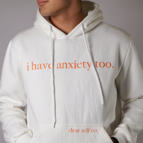 "i have anxiety too." Creamsicle Hoodie Set